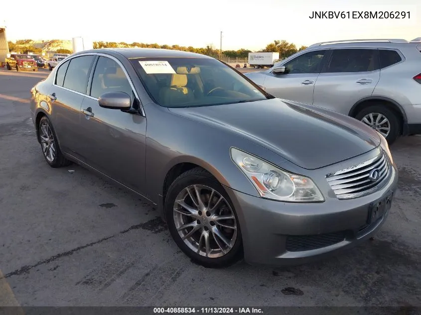 2008 Infiniti G35 Journey VIN: JNKBV61EX8M206291 Lot: 40858534