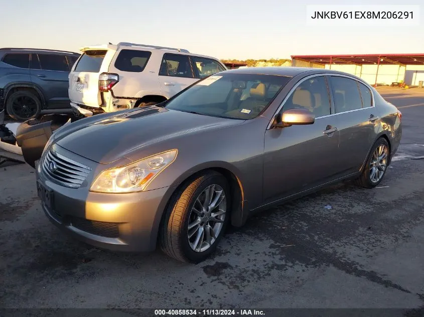 2008 Infiniti G35 Journey VIN: JNKBV61EX8M206291 Lot: 40858534