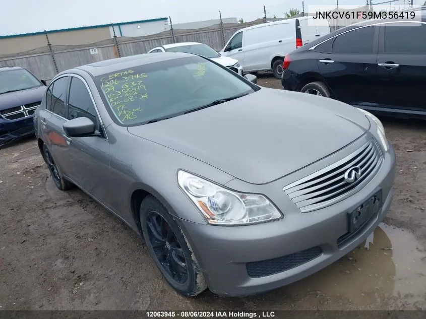 JNKCV61F59M356419 2009 Infiniti G37