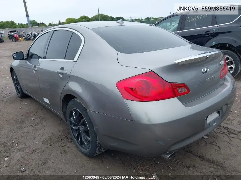 JNKCV61F59M356419 2009 Infiniti G37