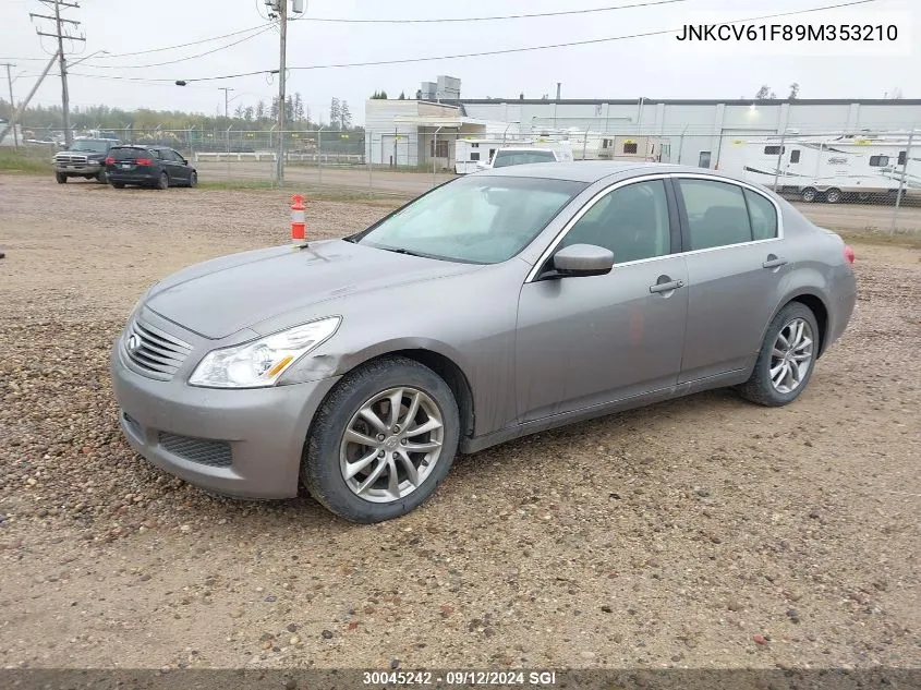 2009 Infiniti G37 VIN: JNKCV61F89M353210 Lot: 30045242