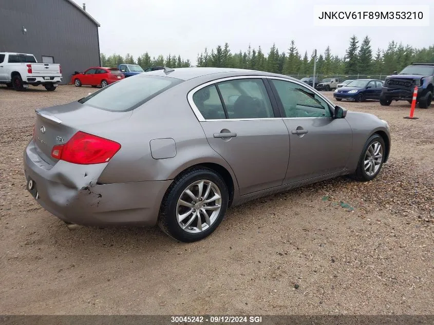 2009 Infiniti G37 VIN: JNKCV61F89M353210 Lot: 30045242