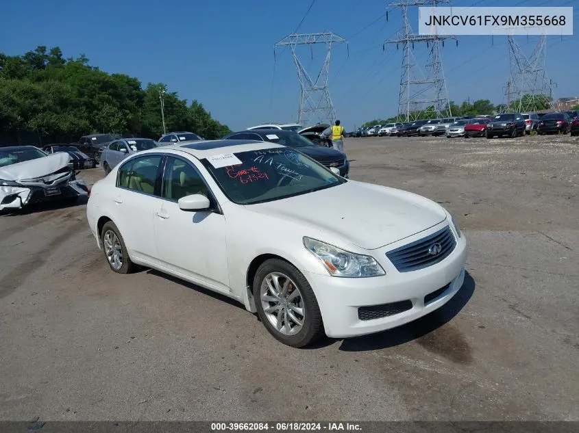 2009 Infiniti G37X VIN: JNKCV61FX9M355668 Lot: 39662084