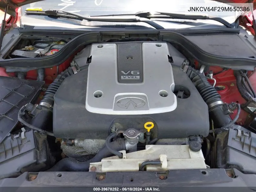 JNKCV64F29M650386 2009 Infiniti G37X