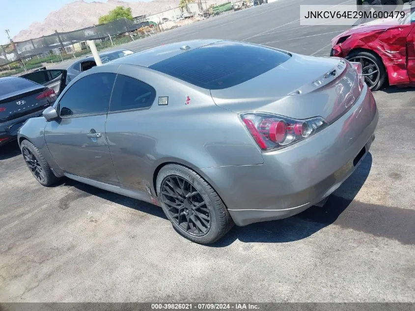 2009 Infiniti G37 Journey VIN: JNKCV64E29M600479 Lot: 39826021