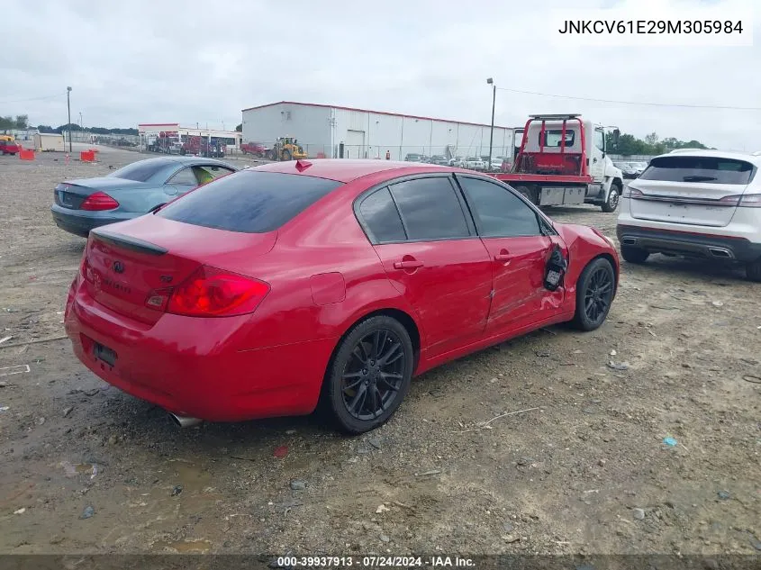 2009 Infiniti G37 Journey VIN: JNKCV61E29M305984 Lot: 39937913