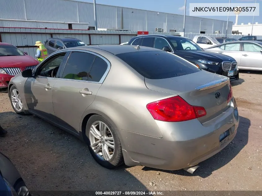 2009 Infiniti G37 Journey VIN: JNKCV61E09M305577 Lot: 40029727