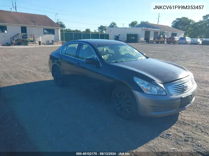 2009 Infiniti G37X VIN: JNKCV61F99M353457 Lot: 40102170