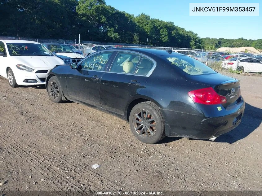 2009 Infiniti G37X VIN: JNKCV61F99M353457 Lot: 40102170