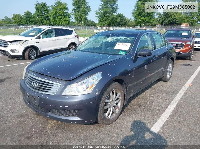 2009 Infiniti G37X VIN: JNKCV61F29M365062 Lot: 40111556