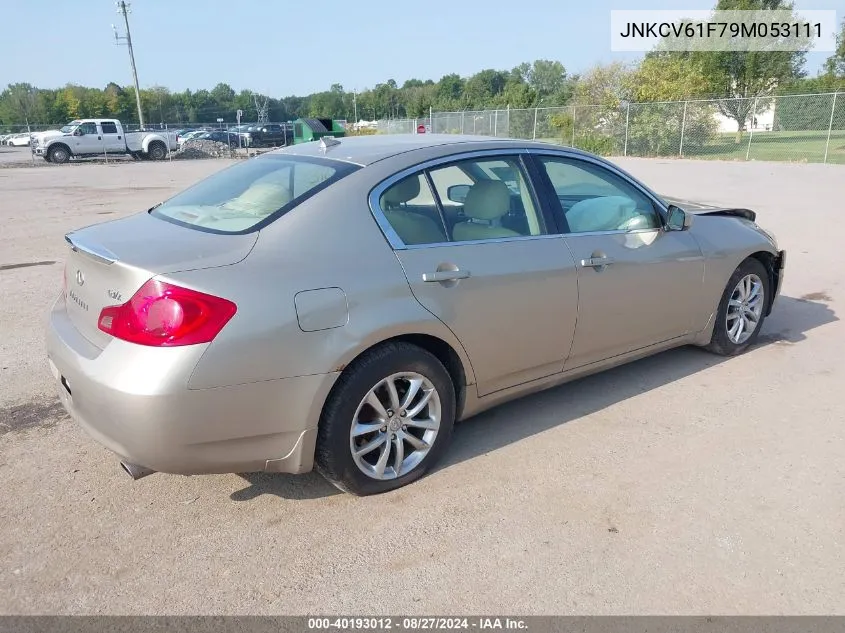 2009 Infiniti G37X VIN: JNKCV61F79M053111 Lot: 40193012