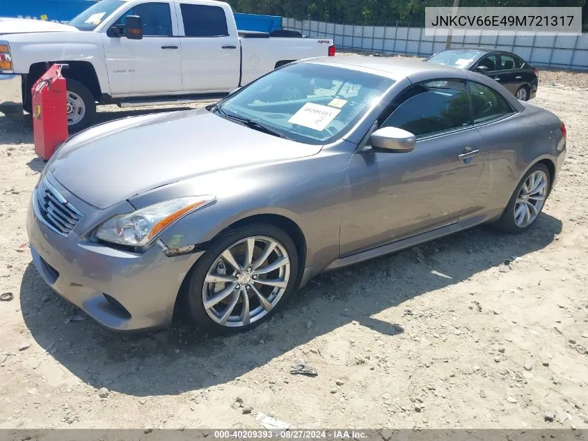 JNKCV66E49M721317 2009 Infiniti G37 Sport