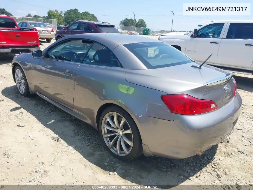 2009 Infiniti G37 Sport VIN: JNKCV66E49M721317 Lot: 40209393