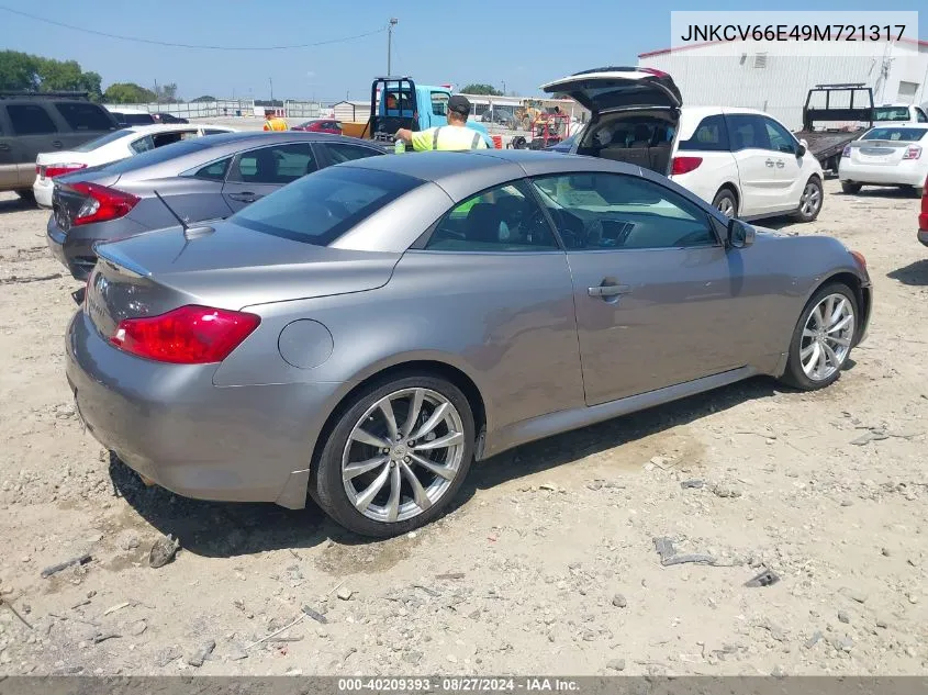 2009 Infiniti G37 Sport VIN: JNKCV66E49M721317 Lot: 40209393