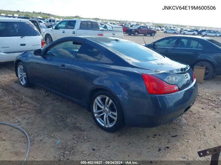 2009 Infiniti G37 Journey VIN: JNKCV64E19M600506 Lot: 40215627