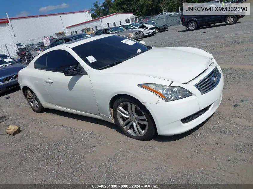 2009 Infiniti G37X VIN: JNKCV64FX9M332290 Lot: 40251398