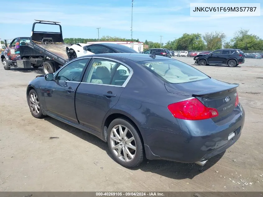 2009 Infiniti G37X VIN: JNKCV61F69M357787 Lot: 40269105