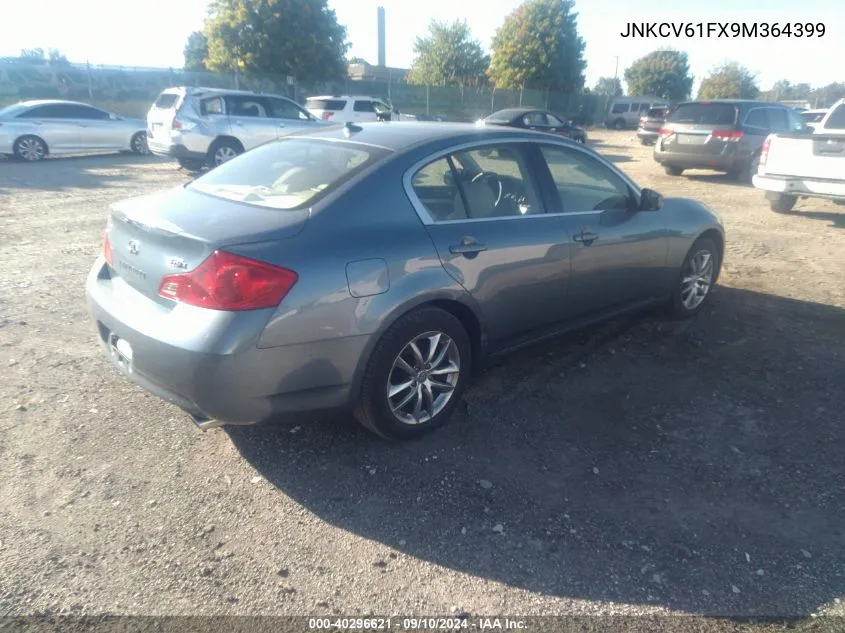 2009 Infiniti G37X VIN: JNKCV61FX9M364399 Lot: 40296621