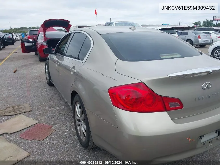 2009 Infiniti G37 Journey/Sport VIN: JNKCV61E59M309432 Lot: 40298212