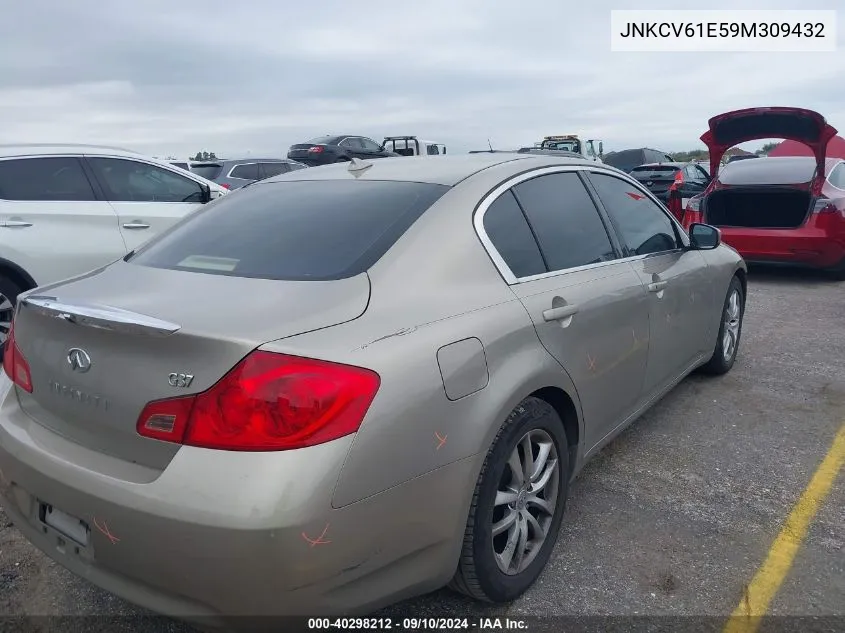 2009 Infiniti G37 Journey/Sport VIN: JNKCV61E59M309432 Lot: 40298212