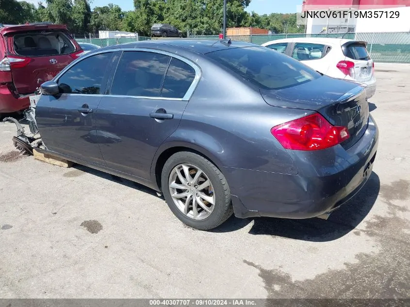 2009 Infiniti G37X VIN: JNKCV61F19M357129 Lot: 40307707