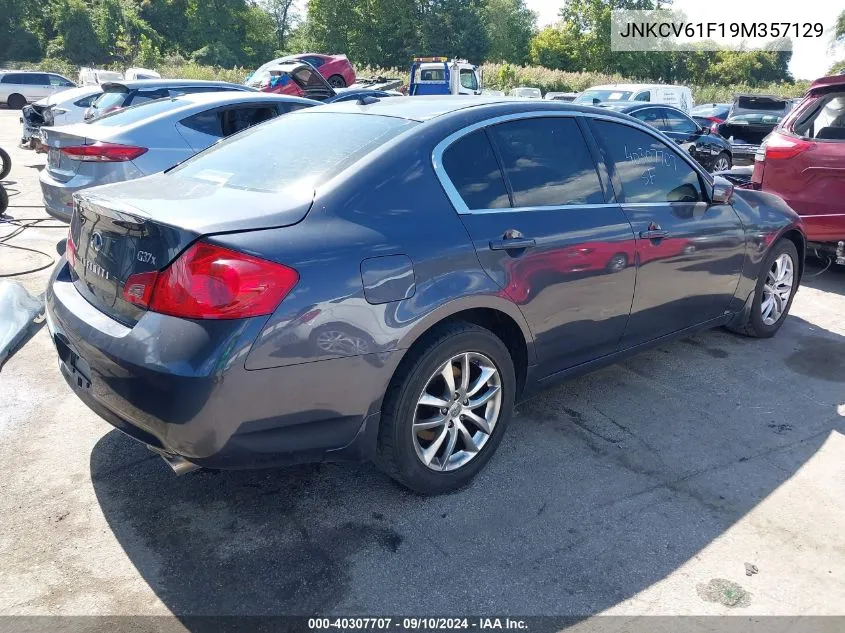 2009 Infiniti G37X VIN: JNKCV61F19M357129 Lot: 40307707