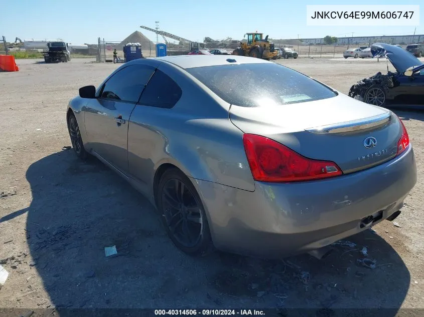 2009 Infiniti G37 Journey/Sport VIN: JNKCV64E99M606747 Lot: 40314506