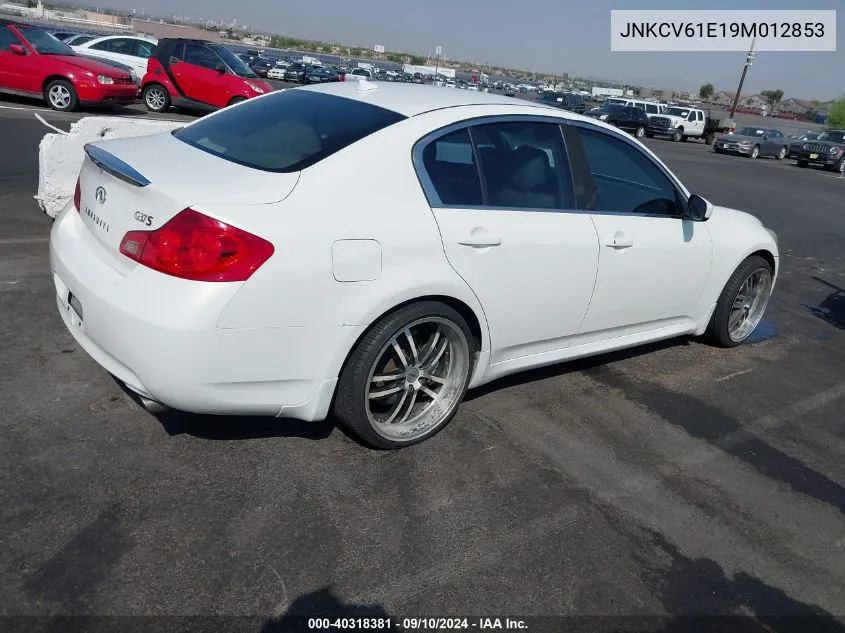 2009 Infiniti G37 Journey/Sport VIN: JNKCV61E19M012853 Lot: 40318381