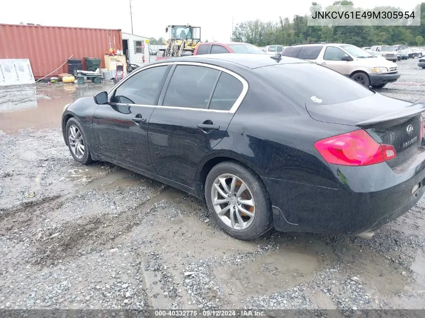 2009 Infiniti G37 Journey VIN: JNKCV61E49M305954 Lot: 40332775