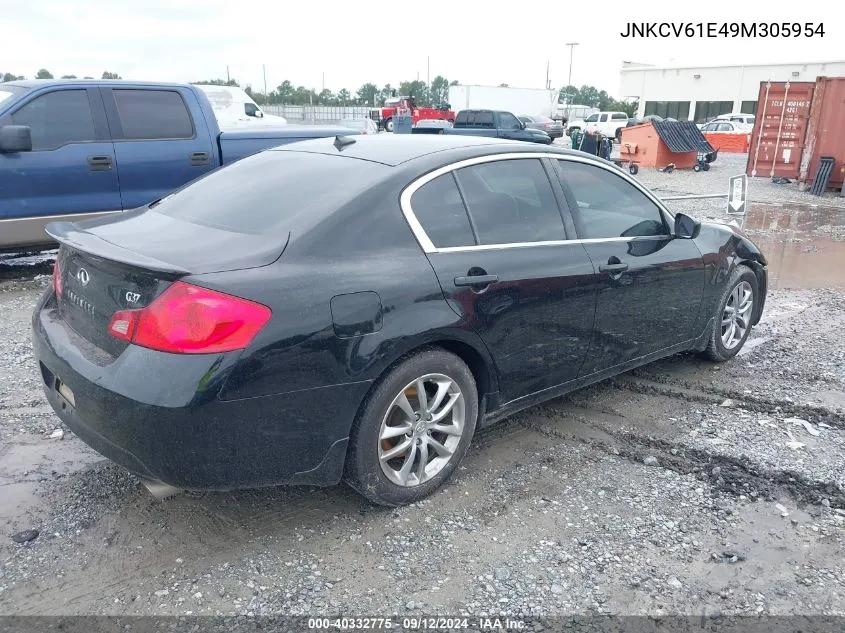 2009 Infiniti G37 Journey VIN: JNKCV61E49M305954 Lot: 40332775