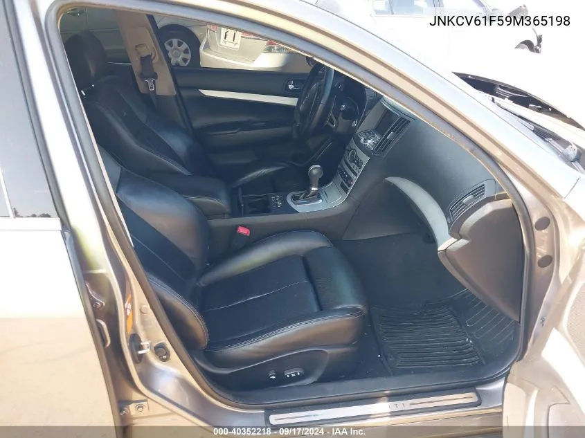 JNKCV61F59M365198 2009 Infiniti G37 Sedan