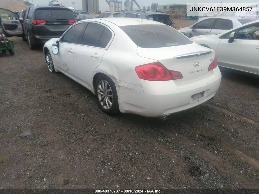 2009 Infiniti G37X VIN: JNKCV61F39M364857 Lot: 40370737