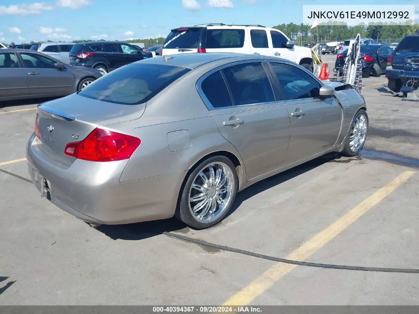 2009 Infiniti G37 Journey VIN: JNKCV61E49M012992 Lot: 40394367