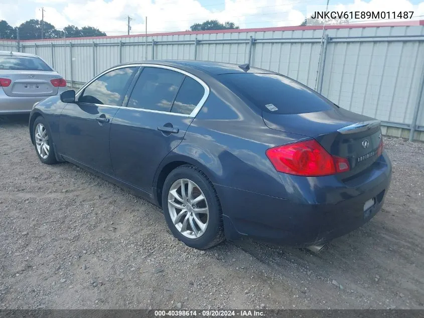 2009 Infiniti G37 Journey VIN: JNKCV61E89M011487 Lot: 40398614