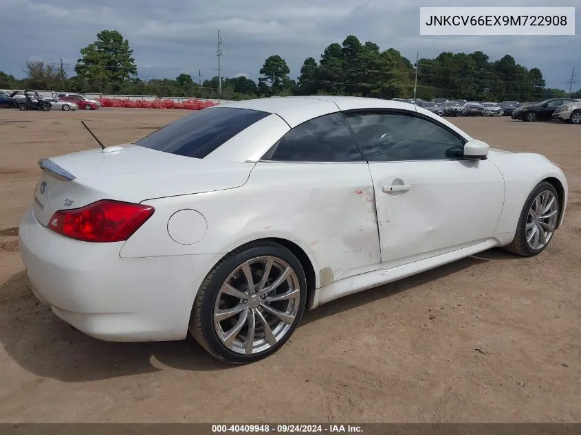 2009 Infiniti G37 VIN: JNKCV66EX9M722908 Lot: 40409948