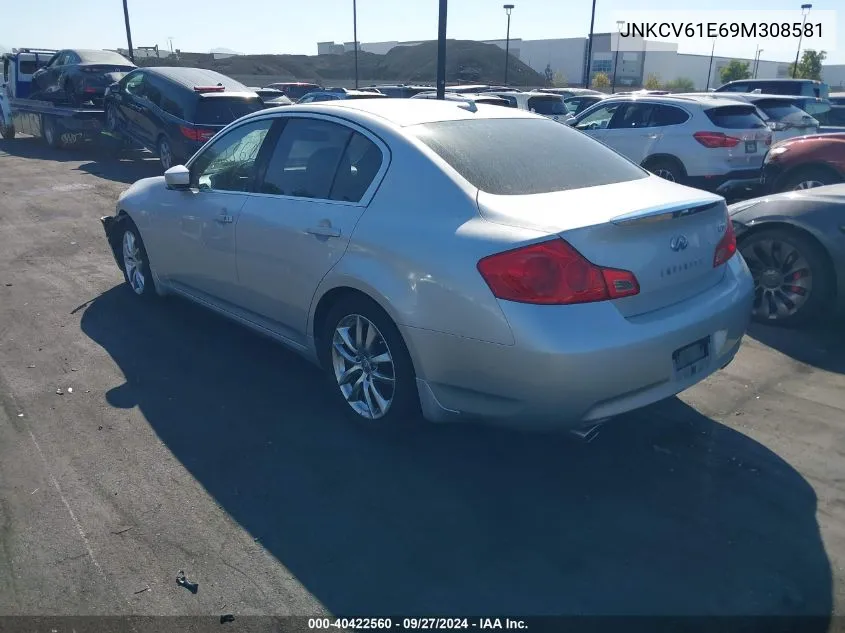 2009 Infiniti G37 Journey VIN: JNKCV61E69M308581 Lot: 40422560