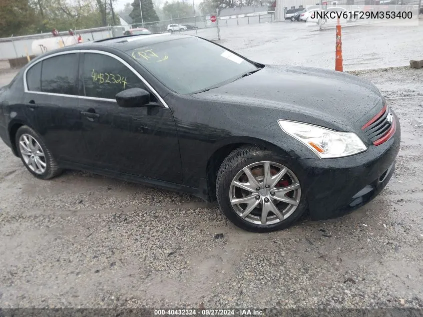 2009 Infiniti G37X VIN: JNKCV61F29M353400 Lot: 40432324