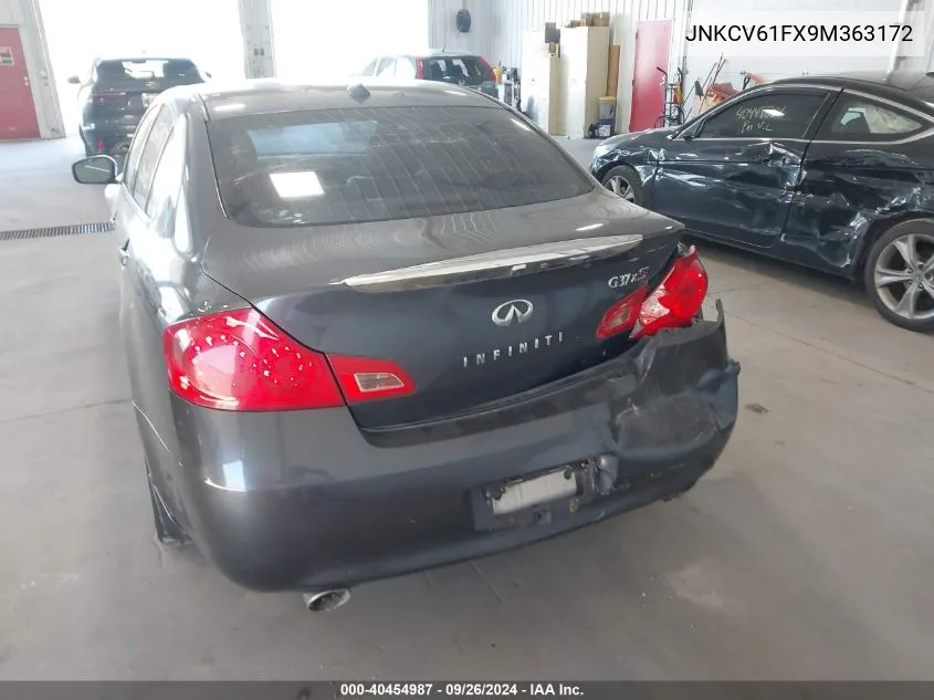 2009 Infiniti G37X VIN: JNKCV61FX9M363172 Lot: 40454987