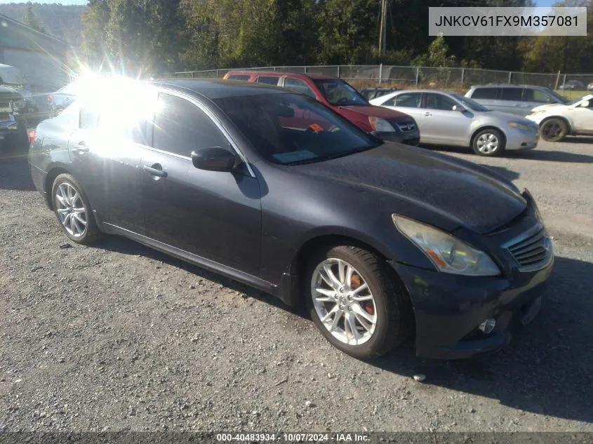 2009 Infiniti G37 Sedan VIN: JNKCV61FX9M357081 Lot: 40483934