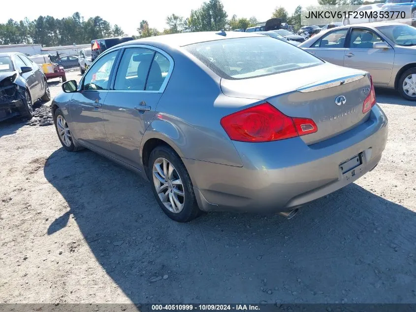 2009 Infiniti G37X VIN: JNKCV61F29M353770 Lot: 40510999