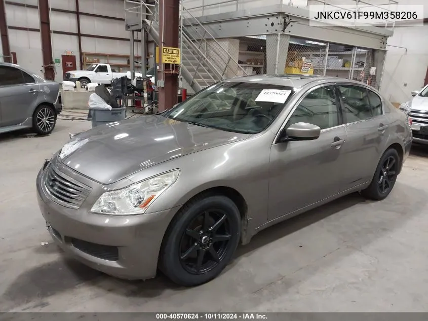 2009 Infiniti G37X VIN: JNKCV61F99M358206 Lot: 40570624