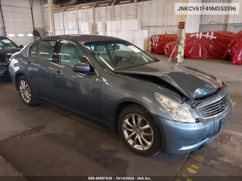 2009 Infiniti G37X VIN: JNKCV61F49M353396 Lot: 40597638