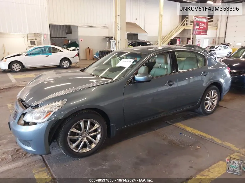 2009 Infiniti G37X VIN: JNKCV61F49M353396 Lot: 40597638