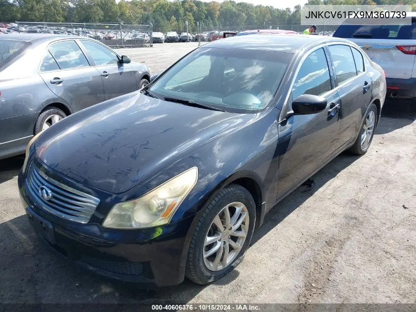 2009 Infiniti G37X VIN: JNKCV61FX9M360739 Lot: 40606376