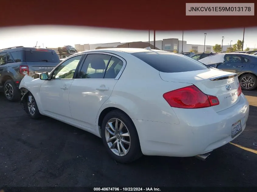 2009 Infiniti G37 VIN: JNKCV61E59M013178 Lot: 40674706