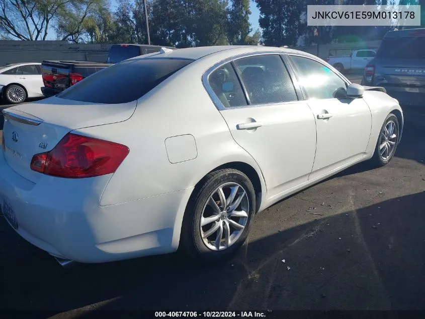 2009 Infiniti G37 VIN: JNKCV61E59M013178 Lot: 40674706