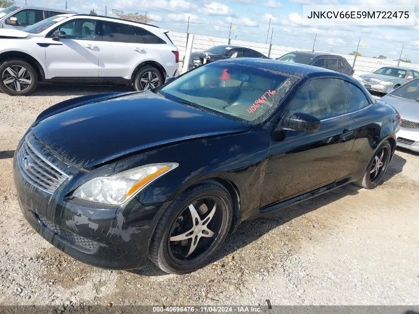 2009 Infiniti G37 VIN: JNKCV66E59M722475 Lot: 40696476