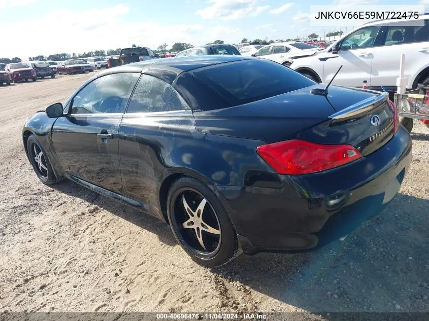 2009 Infiniti G37 VIN: JNKCV66E59M722475 Lot: 40696476