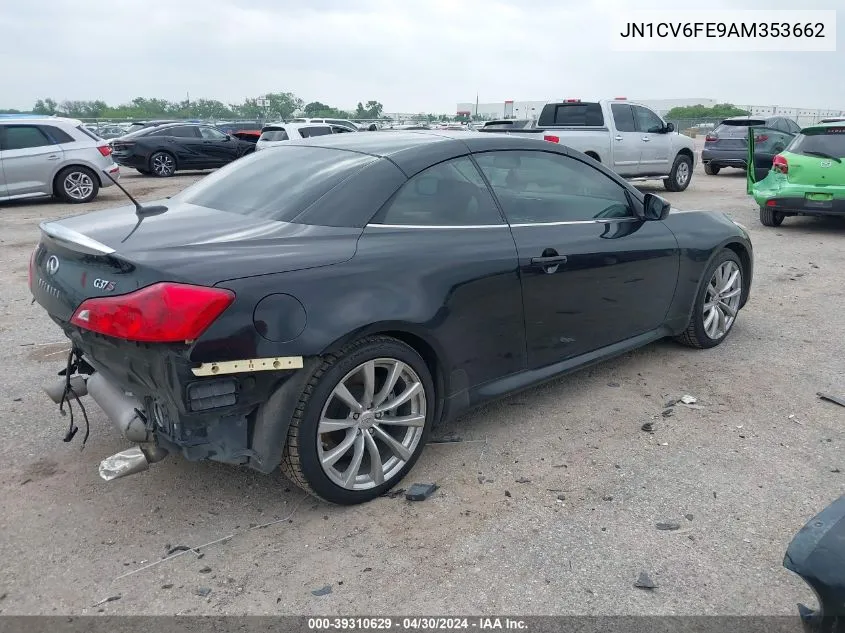 2010 Infiniti G37 VIN: JN1CV6FE9AM353662 Lot: 39310629