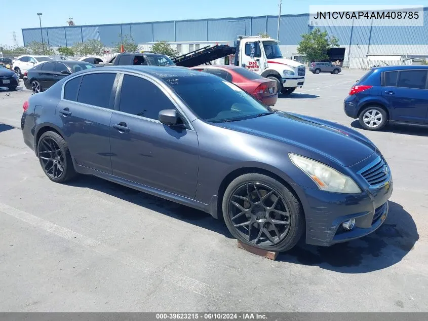 2010 Infiniti G37 Journey VIN: JN1CV6AP4AM408785 Lot: 39623215